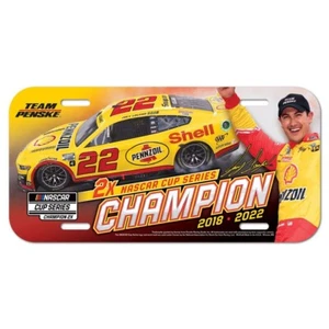 Joey Logano 2022 Wincraft NASCAR Cup Series 2X Champion Poly License Plate! - Picture 1 of 1