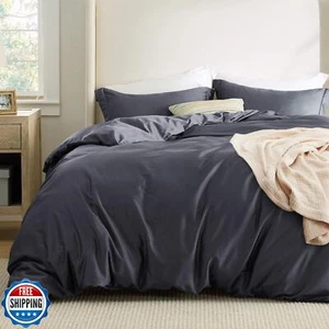 Bedsure Cooling Duvet Cover King Size - Moisture Wicking and Silky Eucalyptus - Picture 1 of 5