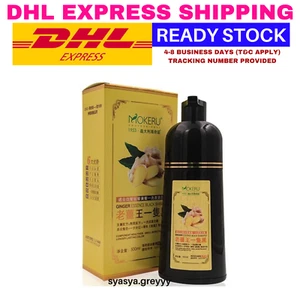 NUOVO MOKERU Ginger Essence Shampoo Nero 500ml-5 Minuti Tintura Capelli Veloce Shampoo - Foto 1 di 9