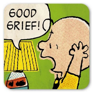 Sous-verre Logoshirt® Snoopy, Charlie Brown 10x10cm (Good Grief) - Bild 1 von 2