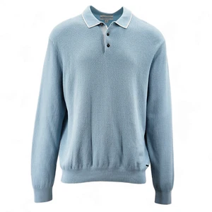 M&S Autograph Pure Cotton Textured Knitted Polo Shirt UVP 40,00£ - Bild 1 von 4