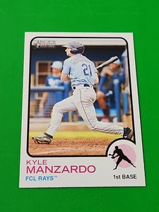 Kyle Manzardo 2022 Topps Heritage Minor League #77, FCL Rays - Picture 1 of 2