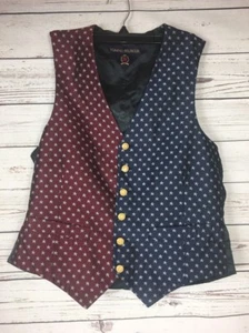 Vtg Tommy Hilfiger Men's Vest Stars Gold Boutons Waist Coat Sz  38 S/M - Picture 1 of 7