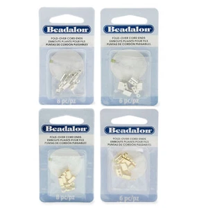 Beadalon® Darüber Falten Enden für Schnur Schmuckteile * versch. Farben & Größen - Picture 1 of 3