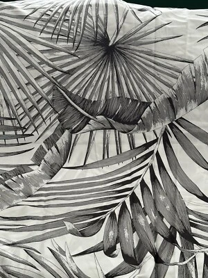 Capa de edredom aprox. Folhas botânicas 88" x 90" estampa tropical preto e branco - Imagem 1 de 4