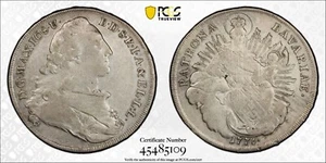 1776 Thaler German States, Bavaria, Maximilian III, PCGS XF40 - Picture 1 of 3