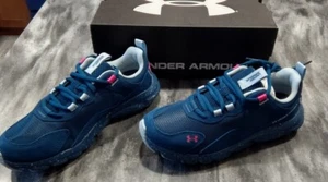 Under Armour Women sz 8 UA Charged Verssert Speckle Deep Sea Blue Pink Shoes NEW - Picture 1 of 10