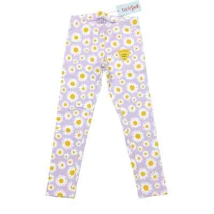 Cat & Jack Girls Size XS 4/5 Pull On Leggings Cool Mint, Assorted Floral Print - Picture 1 of 34