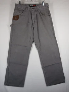 Wrangler RIGGS Abbigliamento da Lavoro Relaxed Ripstop Carpentiere Pantaloni Grigio 34 x 30 - Foto 1 di 13
