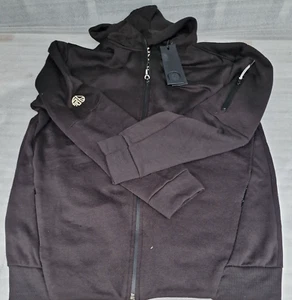 Soul Star Full Zip Hooded Top Fleece Sweatshirt Hoodie Black (S) - Picture 1 of 11