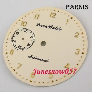 PARNIS 38.9mm Beige Watch Dial Fit ETA 6497 Hand Winding Movement Watch Dial - Picture 1 of 5