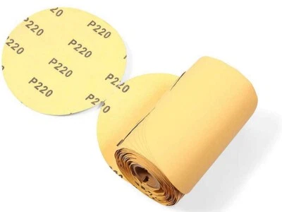 SATC 220 Grit 6 inch PSA Sanding Disc Sandpaper 100 Roll Sticky Back DA Sander Paper