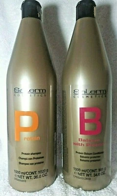 Salerm Protein Shampoo + Balsam Protein Conditioner-1000ml/36.0 oz-DUO SET - Image 1 of 2