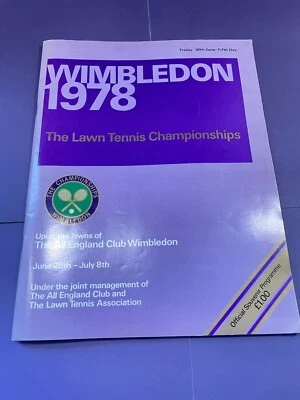 Programa de Campeonatos de Tenis de Césped de Wimbledon 30 de junio 1978 quinto día Foto 1 de 4