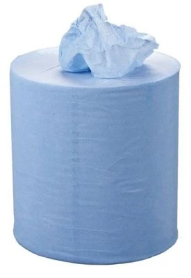 ANDARTA 1 Ply Blue Centrefeed Roll 300m x 197mm Pack of 6 BLUE EMBOSSED PAPER