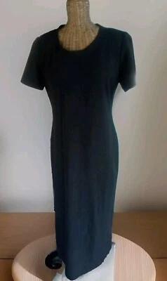 Vestido Negro Largo Clásico Años 90, Nicole Studio, Talla 8, 'crepé' Foto 1 de 4