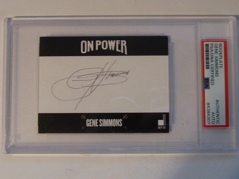 Gene Simmons PSA/DNA Autographed Signed Cut Slab Cover