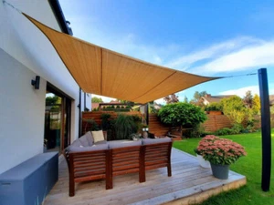 TENDA A VELA QUADRATO DA SOLE OMBREGGIANTE TELO PARASOLE GIARDINO 3x3 mt 539li - Foto 1 di 2