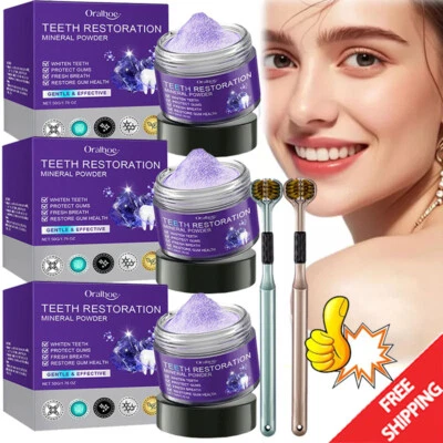 5X Dental restoration mineral powder, mineral tooth powder, teeth whitening US - Image 1 of 4