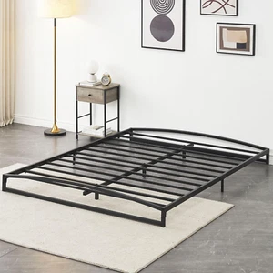 Low Bed Frame Queen Size, 6 Inch Heavy Duty Metal Platform Queen Bed Frame Low P - Picture 1 of 7