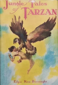 JUNGLE TALES OF TARZAN Edgar Rice Burroughs 1919 1st/1st- McCLURG-1919-W/DJ! - Foto 1 di 14