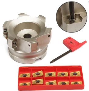 1pcs BAP 400R-80-27-6F 6Flute Indexable Face End Mill Cutter +10* APMT1604PDER - Picture 1 of 3