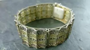 Armband Vintage filigran gelötete Drähte 800er Silber - Picture 1 of 9
