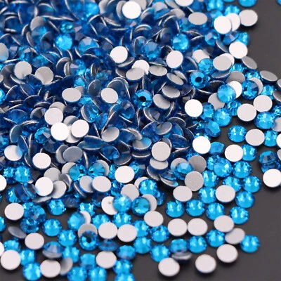 Glitter Strass Cristal AB Não Hot Fix FlatBack Strass Vestuário Nail Art Pedra - Imagem 1 de 4