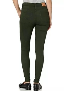 Levi's 720 dunkelgrün hochtaillierte super dünne Jeans  - Bild 1 von 4