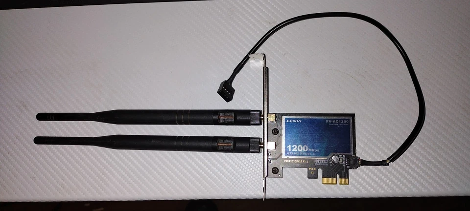 Fenvi AC1200 PCIe Wifi Card Dual Band 2.4GHz/5GHz Wireless Bluetooth Network. - Image 1 of 1