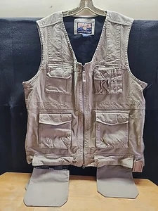 Gilet Duluth Trading Uomo XL/Alto Beige Pesca Cargo Utility Cargo Caccia - Foto 1 di 8