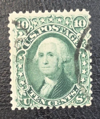 Scott 68 g, 10 centavos verde Washington, BV $90. Foto 1 de 3