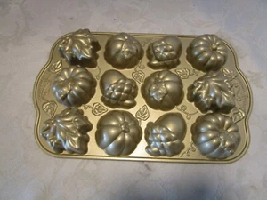 NORDICWARE 12 mini-cake Mold Pan Autumn Delights 11.75” wide - Picture 1 of 5
