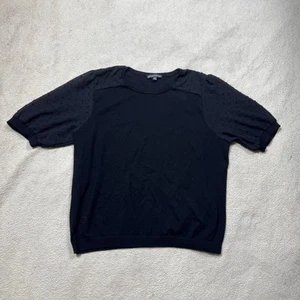 Camisa informal de viscosa de manga corta negra extra grande para mujer Adrianna Papell - Imagen 1 de 13