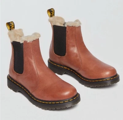 Talla - 7 Botas Chelsea Leonore Dr Martens 2976 Nuevas con Etiquetas Forradas de Piel Sintética en Tostado Saddle Foto 1 de 4