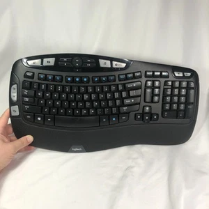 Logitech K350 Wireless Keyboard Comfort Wave Ergonomic No Unifying Receiver/Dong - Picture 1 of 10