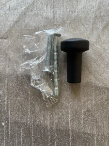 Set Of 10 Cuboard / Drawer Round Knobs 2cm dia. Semi Mat Black None Ferrous . - Picture 1 of 4