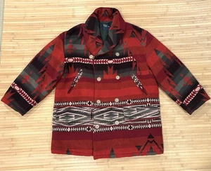 Vintage Ralph Lauren Polo Aztec Navajo Wolljacke innen gesteppt RAR Gr. Large - Bild 1 von 11