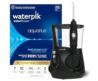 Waterpik Acuario Hilo dental Agua Limpieza 10 Ajustes Puntas Negro WP-662 Foto 1 de 4