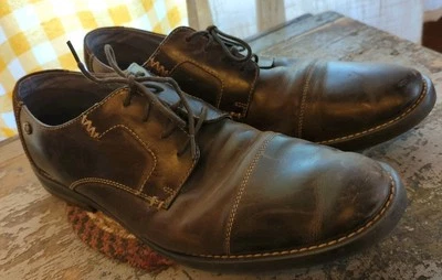 Zapatos de vestir originales Penguin Munsingwear para hombre 13 dos tonos Oxford cuero marrón Foto 1 de 4