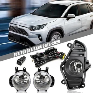 Halogen Fog Light Bumper Frame Cover Daytime Running Light For Toyota RAV4 18-20 - Picture 1 of 9