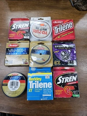 Bass Fishing Line LOT Stren Berkley Yo-Zuri Spiderwire Trilene - Image 1 of 4