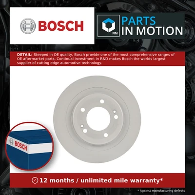2x Brake Discs Pair Solid fits HYUNDAI i30 GD 1.6 Rear 11 to 17 284mm Set Bosch - Image 1 of 4