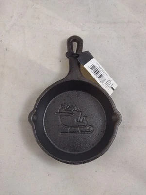 Lodge 3.5-Inch Mini Cast Iron Holiday Skillet, Sleigh Holiday Mini Skillet - Image 1 of 4