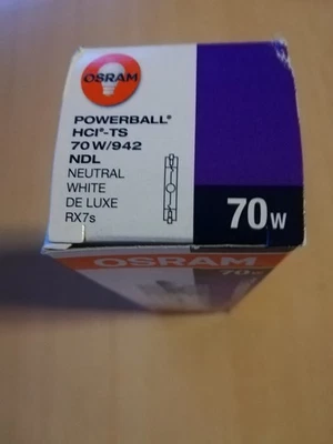 Osram Powerball HCI-TS 70W/942/NDL bianco neutro, RX7s, NUOVO, IMBALLO ORIGINALE n.59