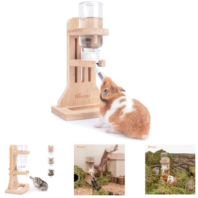 Suporte para garrafa de água pacote com 2 altura ajustável para hamsters gerbos ratos PVC desbotado - Imagem 1 de 4