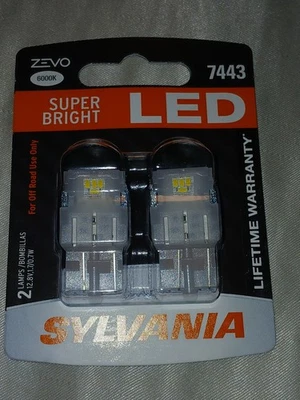 NEW SYLVANIA 7443 ZEVO LED White Bulb -SUPER Bright LED Bulb (Contains 2 Bulbs) - Image 1 of 2