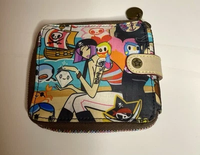 LeSportsac Tokidoki Bolsa Pequeña Cremallera Cartera Identificación Moneda Tarjeta Estuche Monedero Raro Pirata Foto 1 de 3