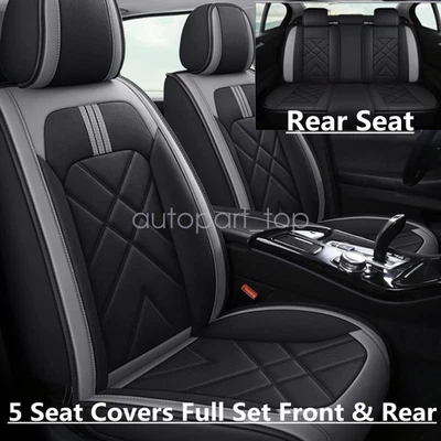 For Nissan Rogue ARIYA Versa Sentra X-Trail Z Car Seat Cover PU Leather 5-Seats - image 1 of 4