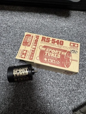 New Tamiya RS540 Sport Tuned Motor Black Can Gold Letters - Image 1 of 4